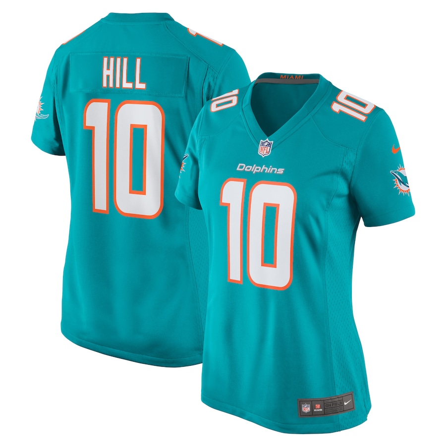 Women Miami Dolphins 10 Tyreek Hill Green Game Stitched Football NFL Jerseys